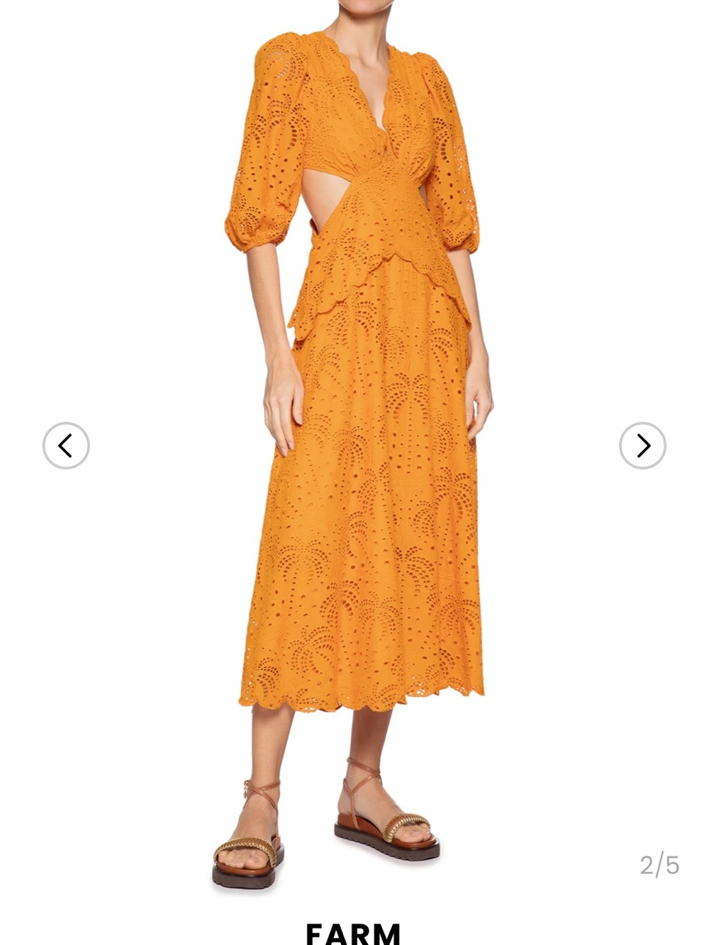 Farm Rio side cut out dress, small